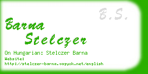 barna stelczer business card